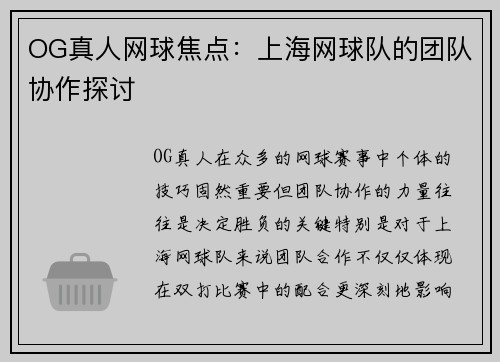 OG真人网球焦点：上海网球队的团队协作探讨
